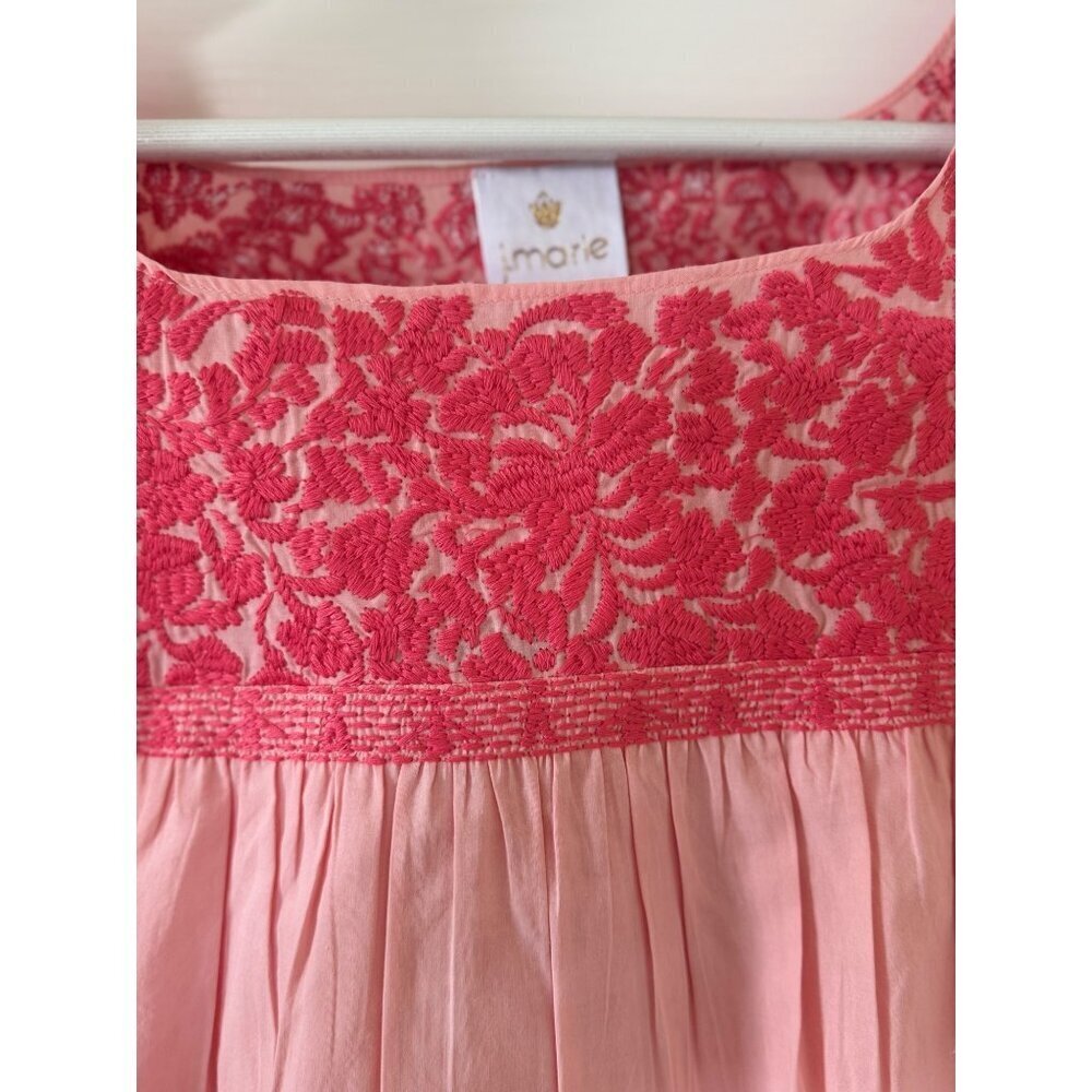 J. Marie Women's Pink Embroidered Lightweight Blouse Sleeveless Size S - Picture 6 of 14